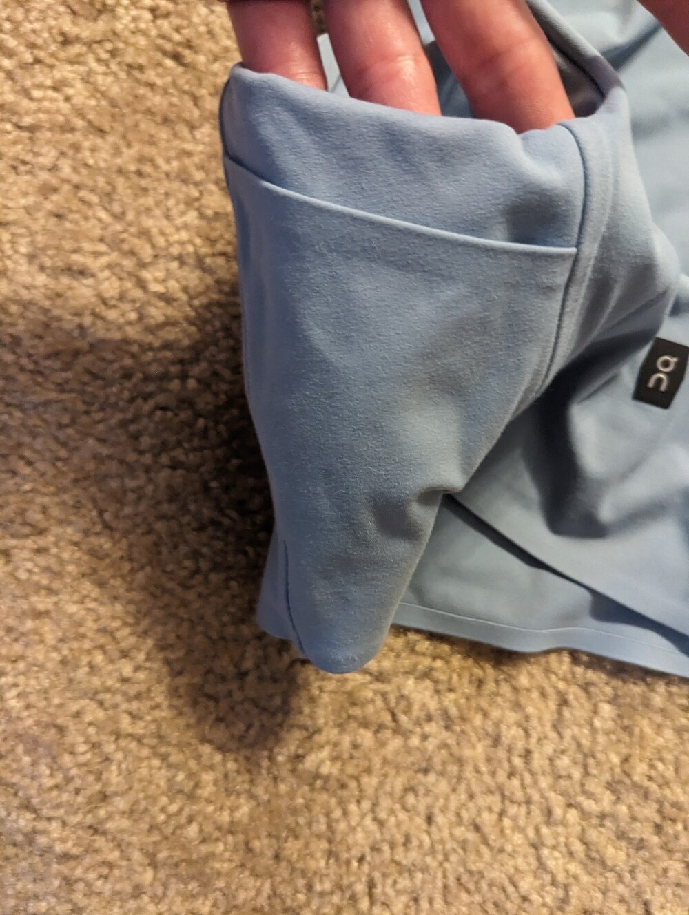 On Running Powder Blue Racerback Crop Top - Picture 5 of 7